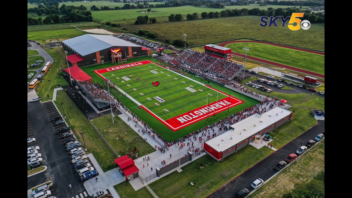 Farmington Kicks Off New Football Stadium With Sky Divers, Rivalry Win