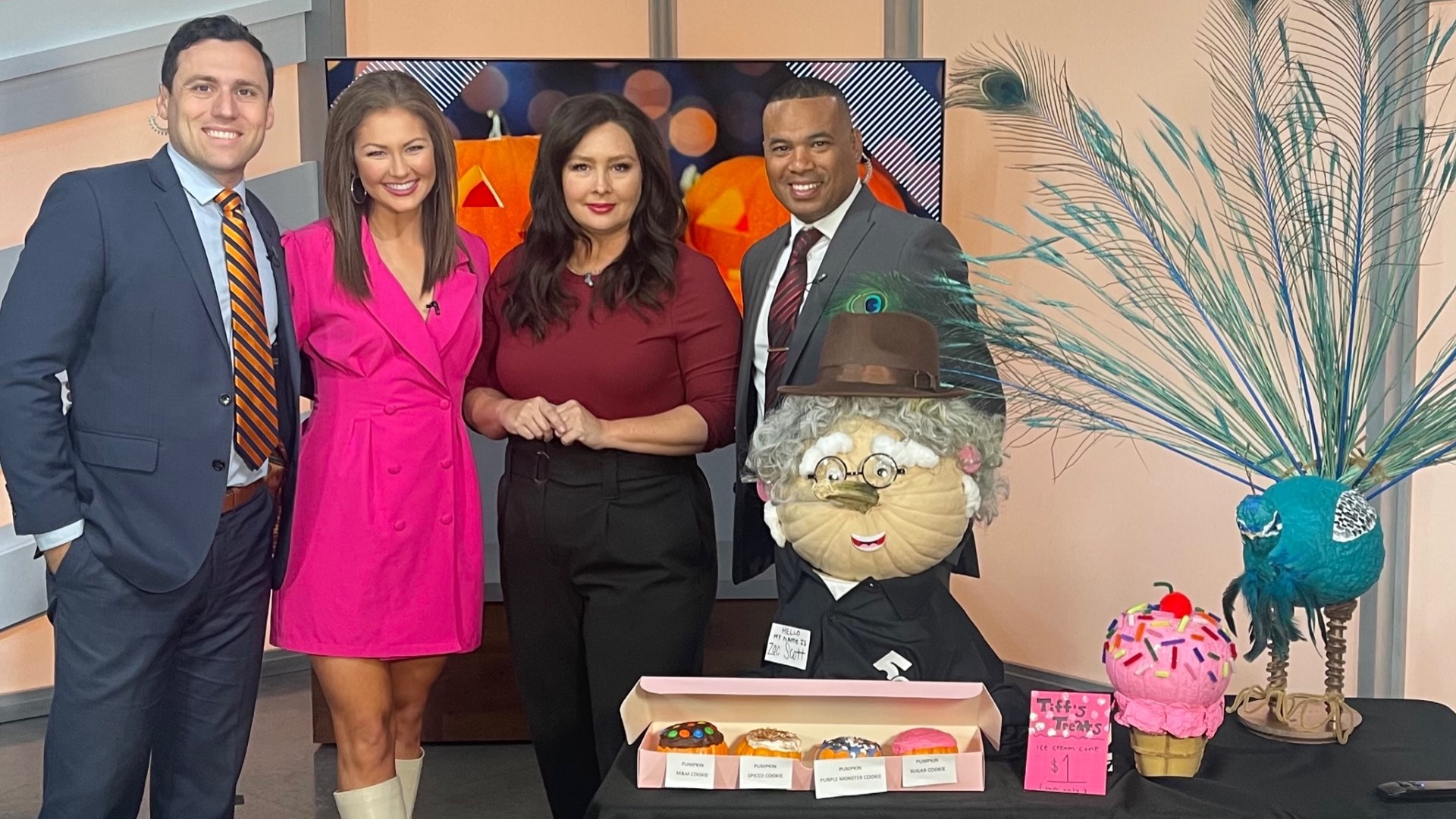 5NEWS This Morning team reveals their pumpkins for the 2022 pumpkin carving contest.