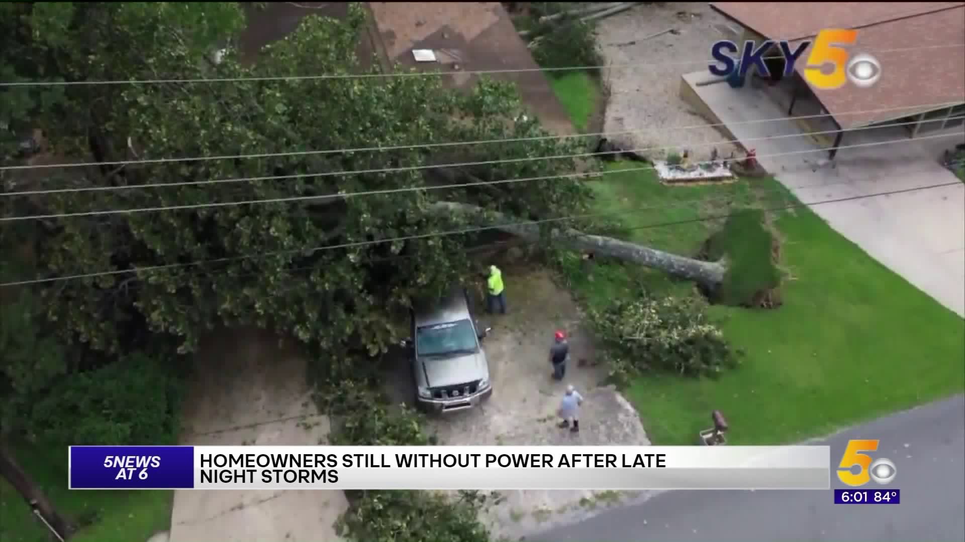 Homeowners Still Without Power After Late Night Storm