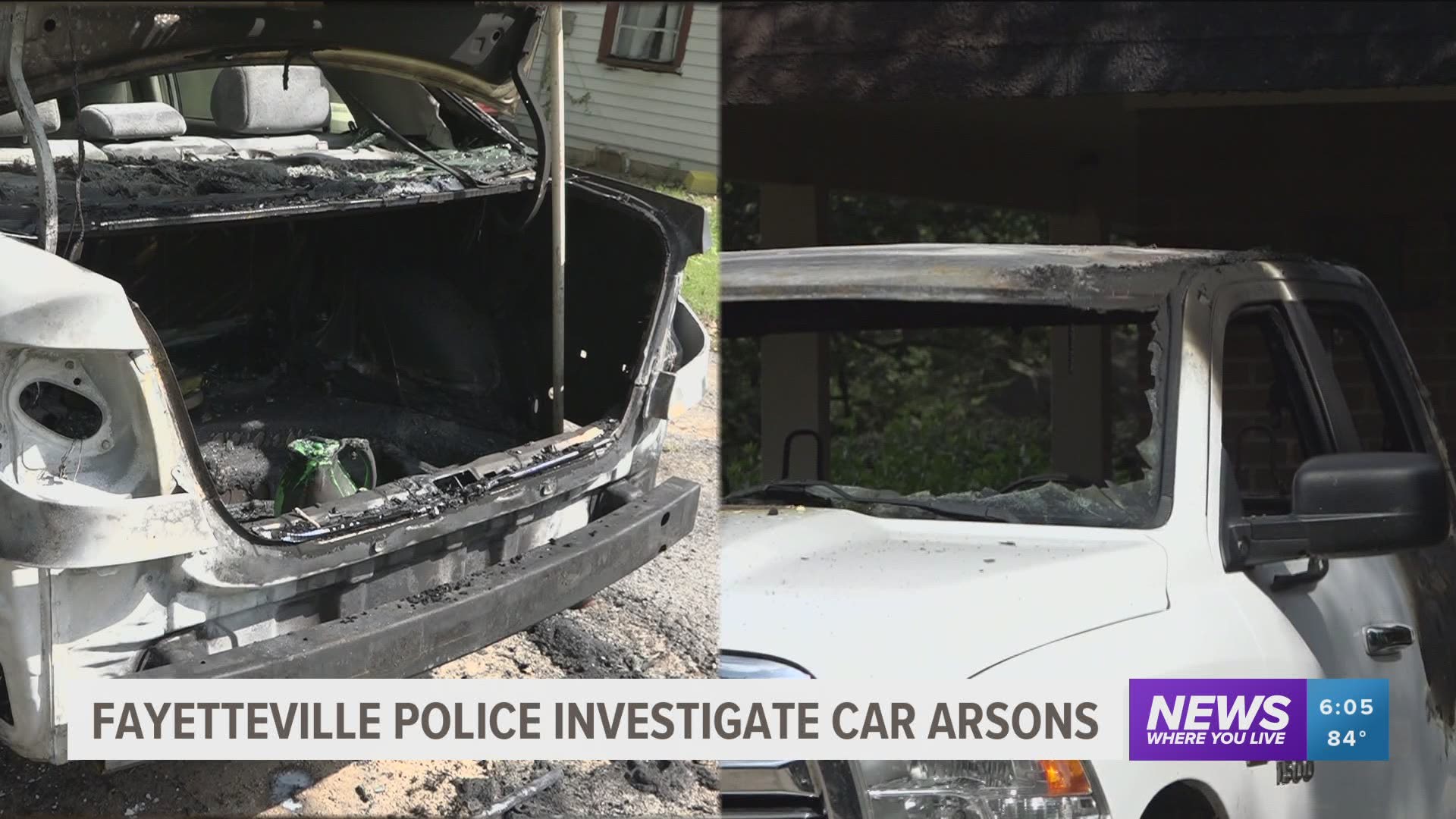 Six vehicles were torched at a Fayetteville apartment complex Tuesday morning. https://bit.ly/2FCcoF5
