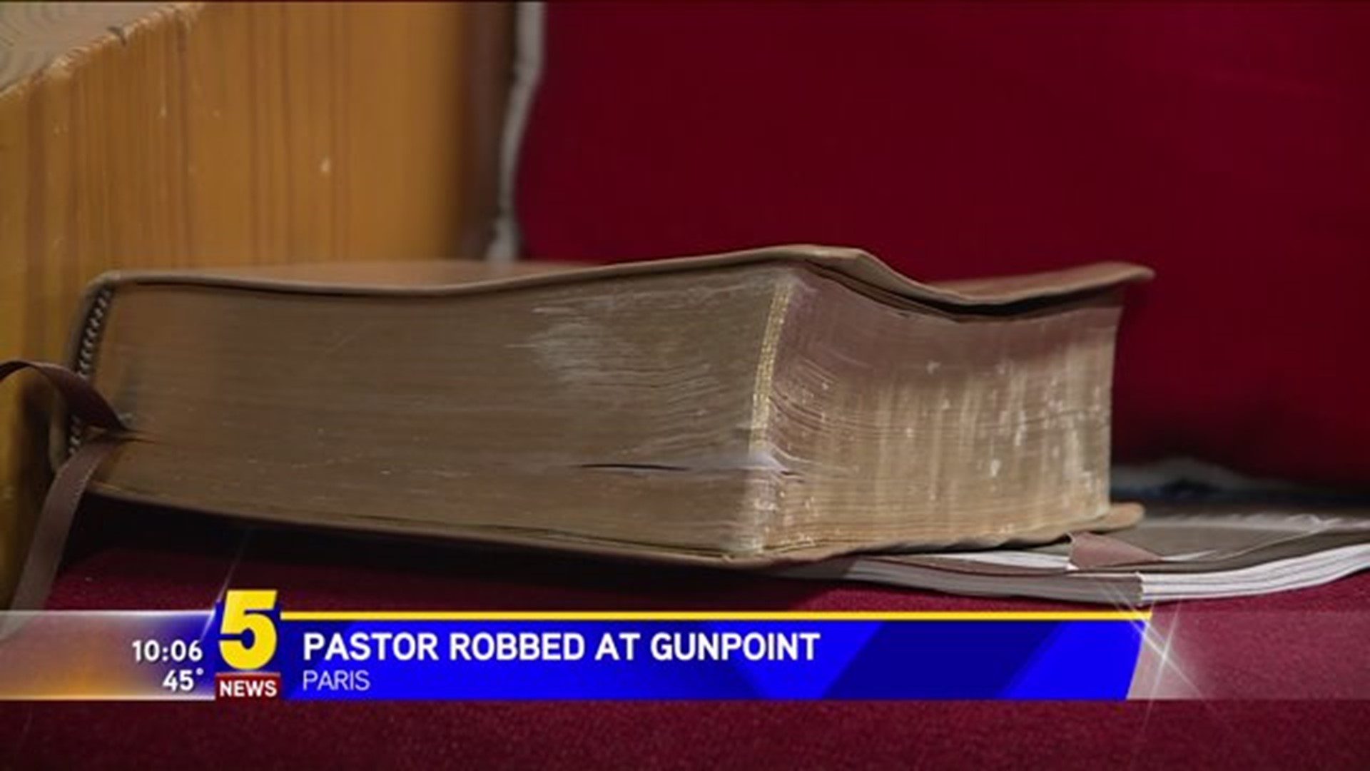Pastor Recalls Church Robbery