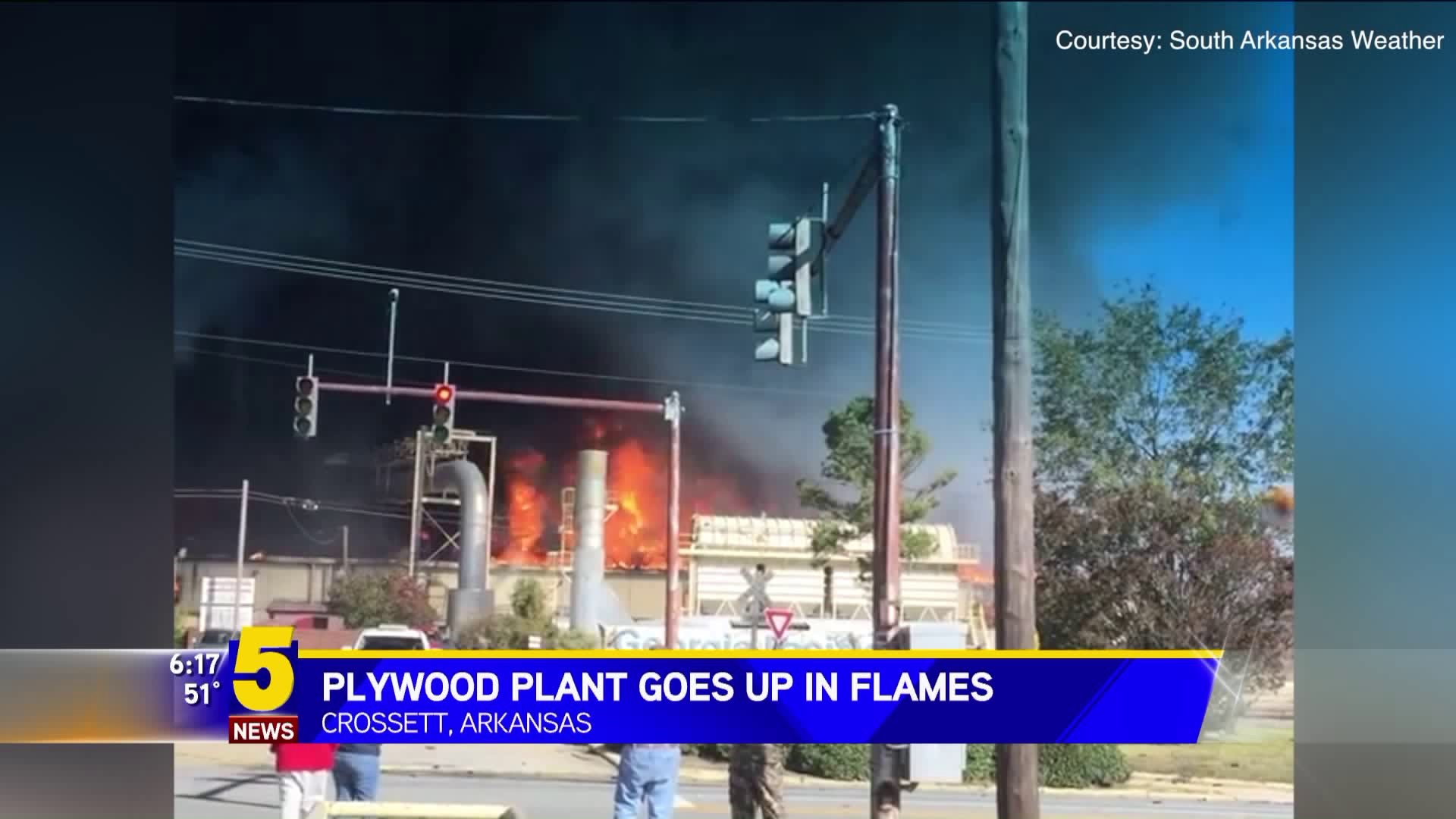 Plywood Plant Goes Up In Flames