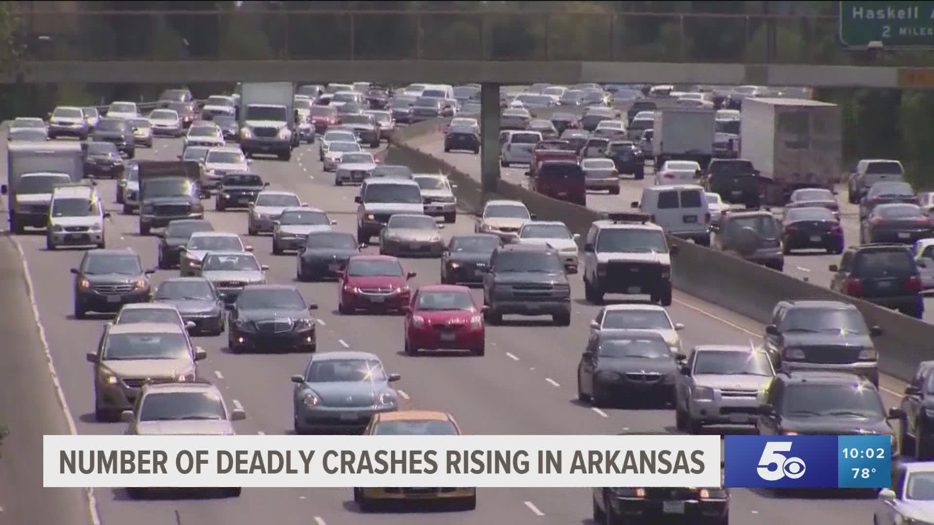 According to the National Transportation Research Group, Arkansas had a 40% increase in traffic deaths between 2019 and 2020 but says the numbers are still up.