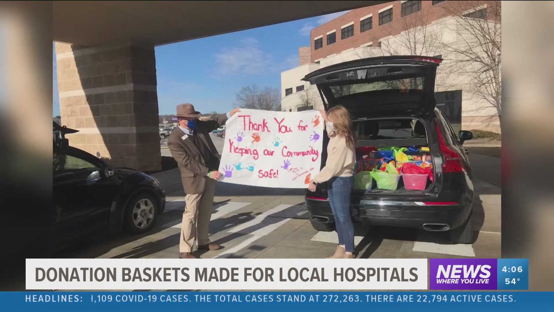With Walmart's help, First United Methodist Church was able to hand out a few hundred snacks to frontline workers in Fort Smith.