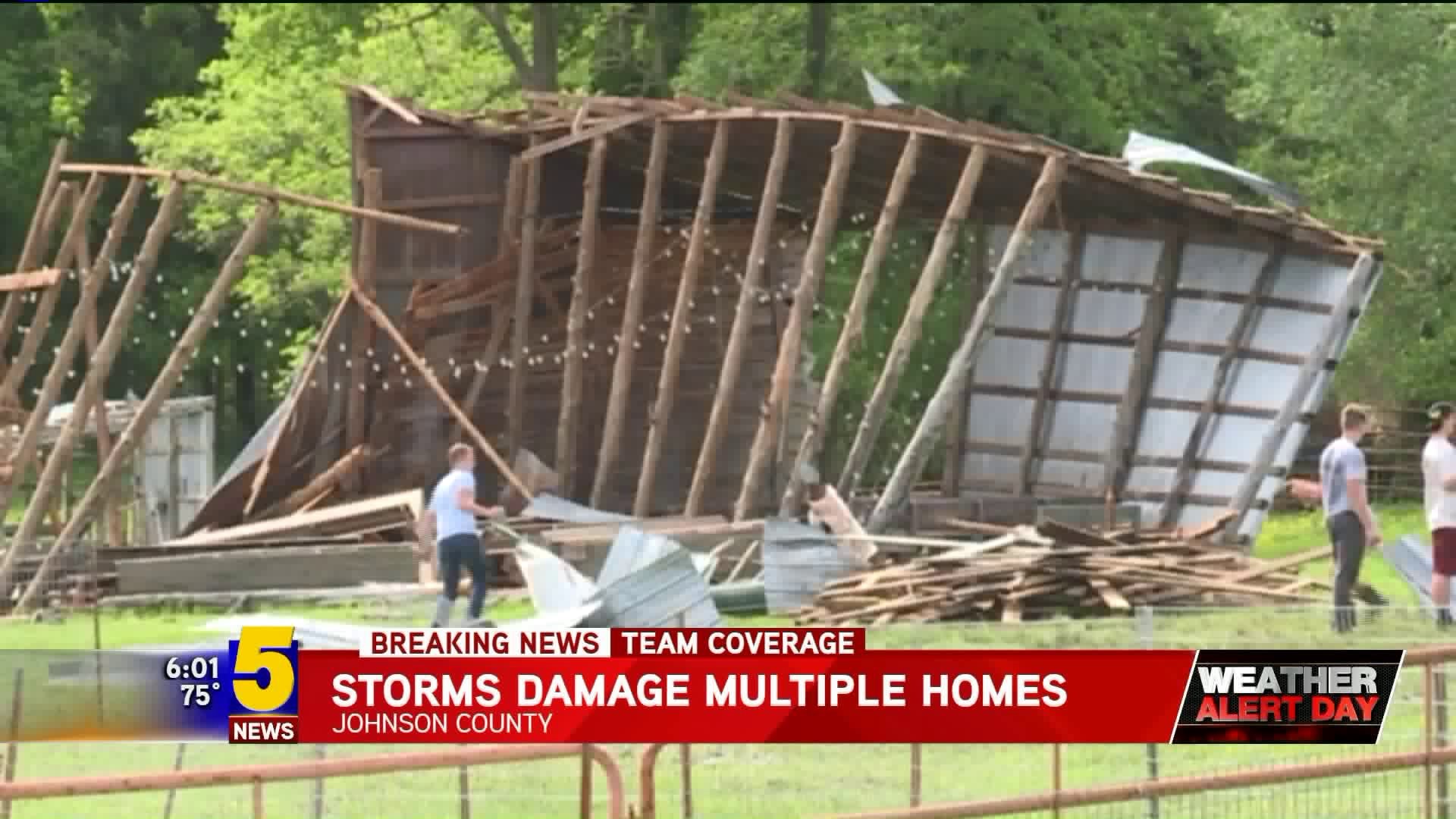 Storms Damage Multiple Homes in Johnson County