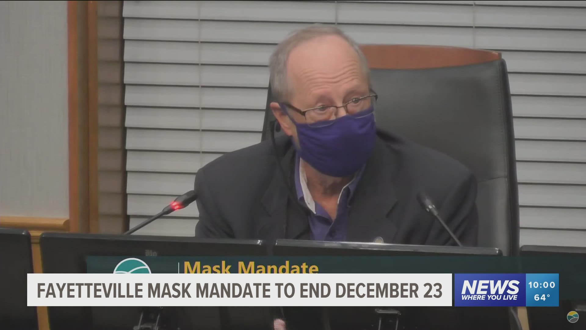 The city's mask mandate can end on Dec. 23, 2021, if hospitals in the region do not see a significant spike in COVID-19 patients between now and then.