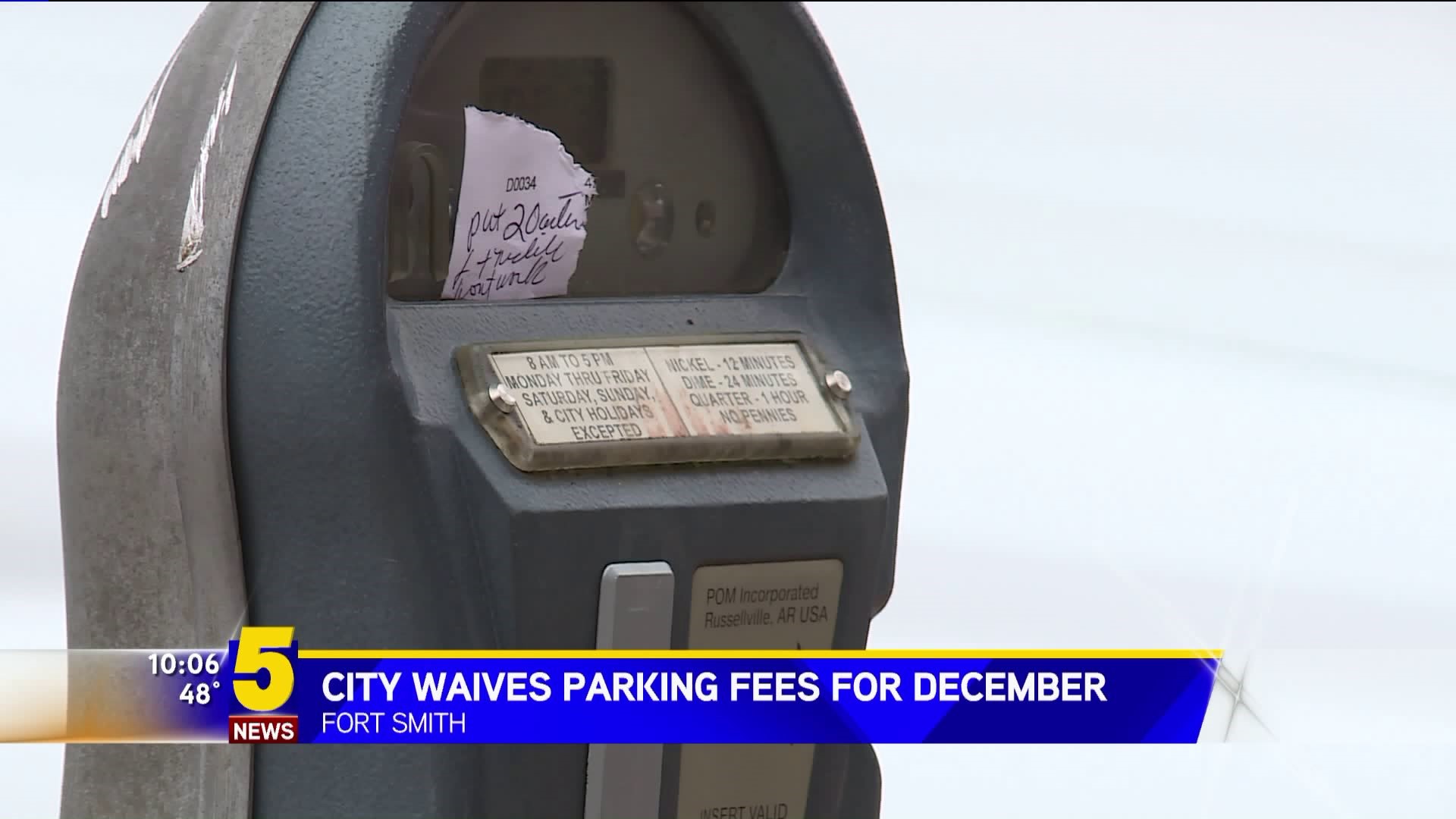 Free Parking In December