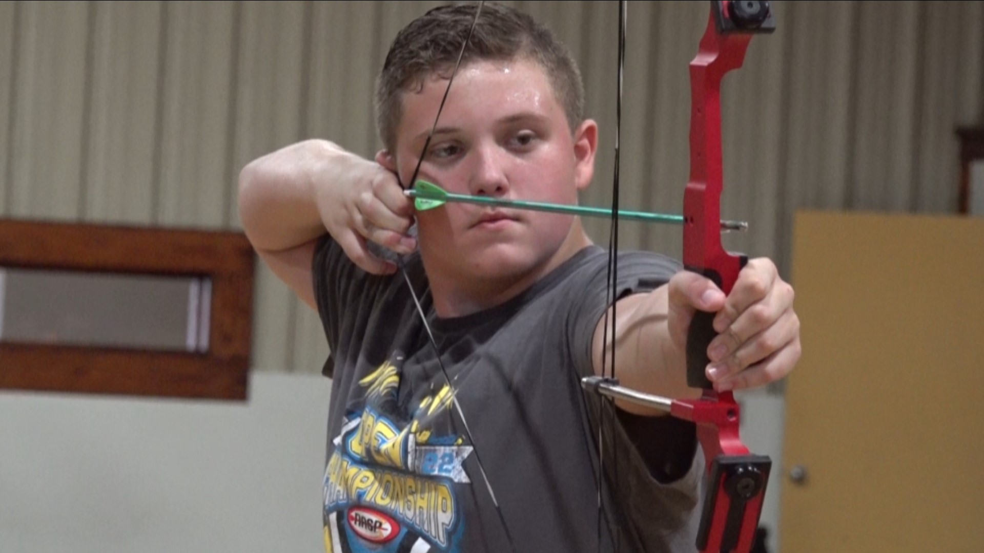 14-year-old Jake Cauthen won the NASP 3D Archery World Championship for his age group last month in Louisville, Ky.