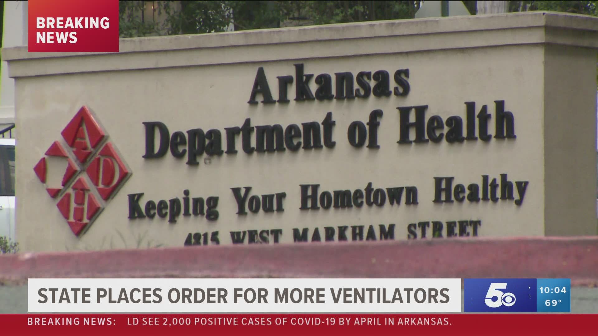 State places order for more ventilators