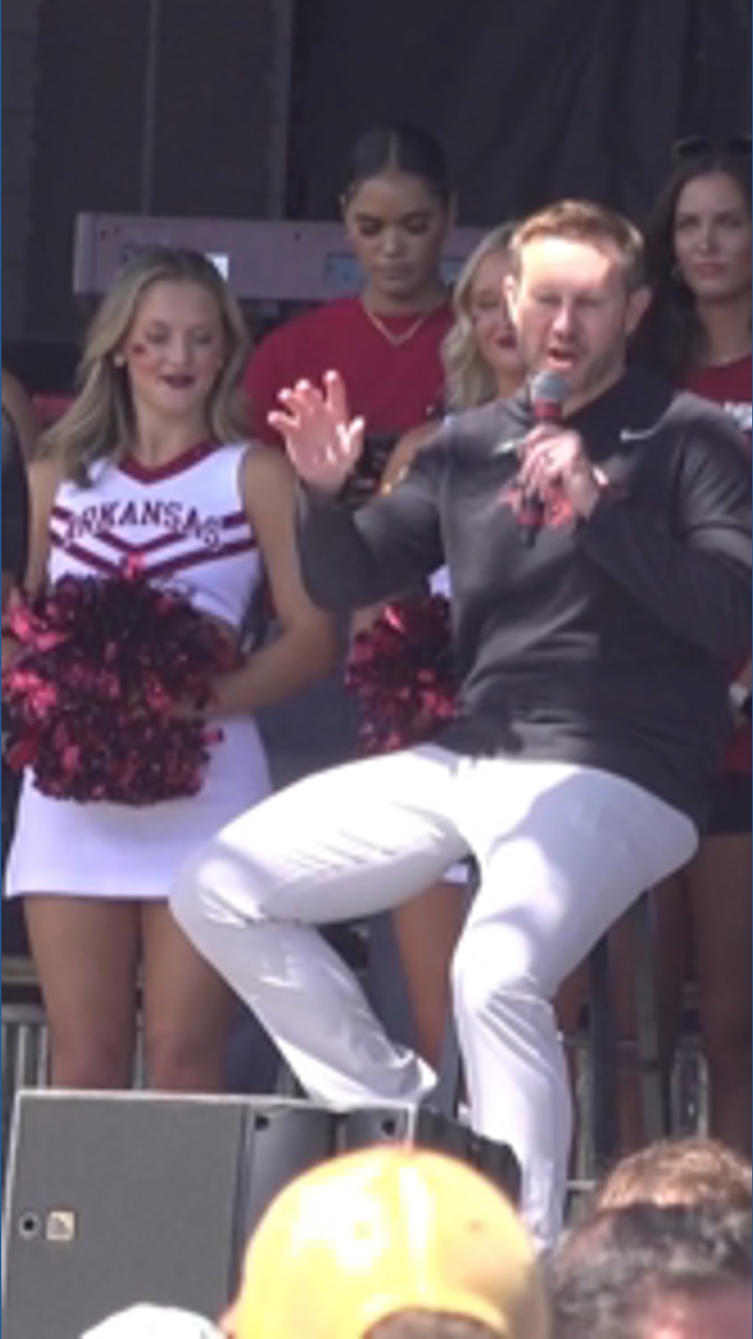 Happy Razorback Fans Razorback fans celebrate upcoming football season at spring kickoff ...