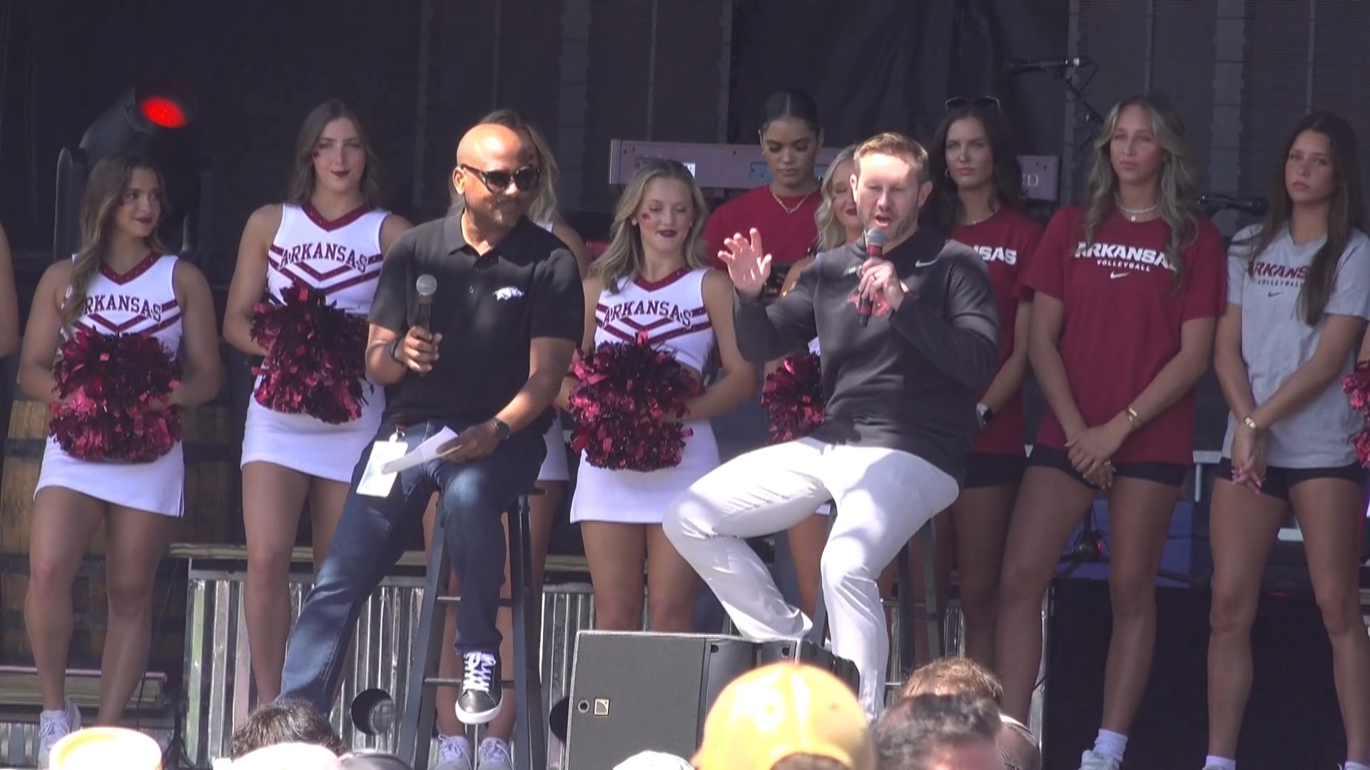 Sad Razorback Fans Razorback fans celebrate upcoming football season at spring kickoff ...