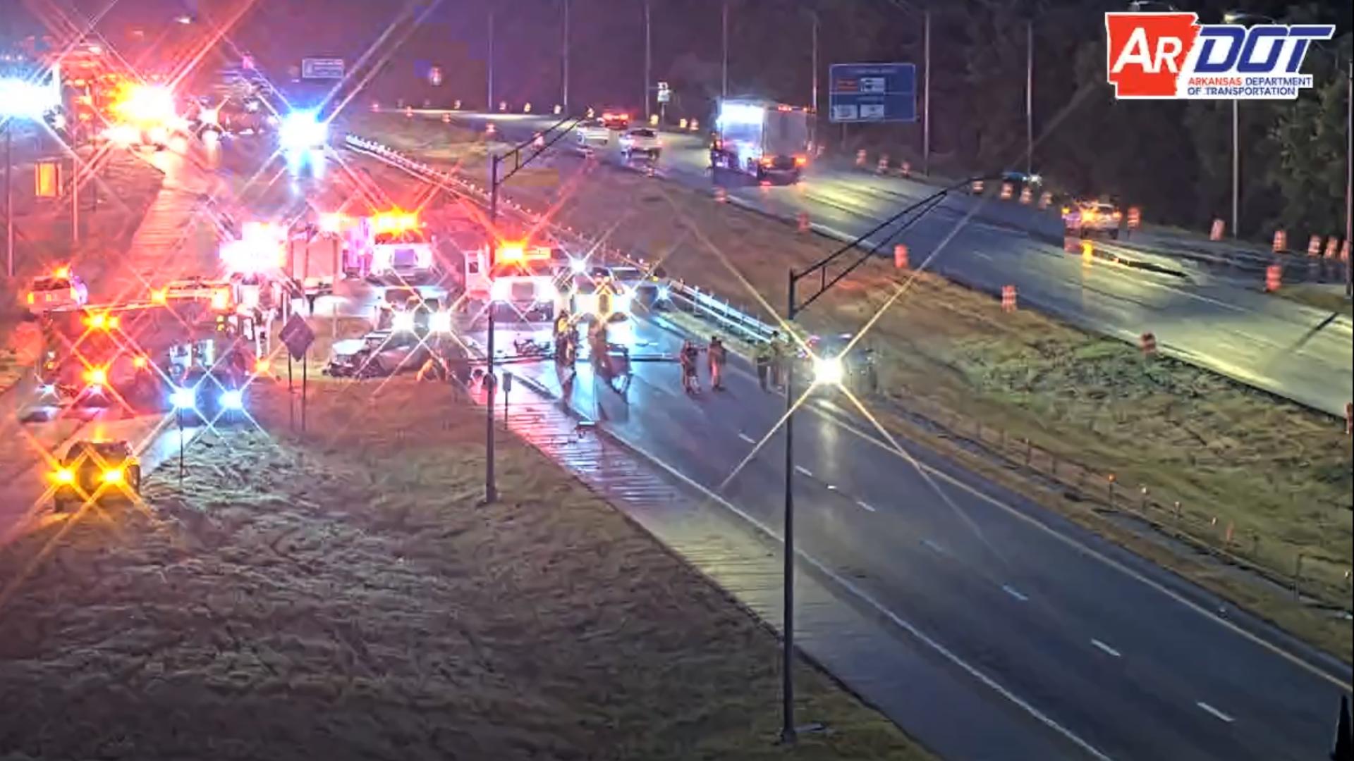 ARDOT Crash halts northbound traffic on I540 in Fort Smith