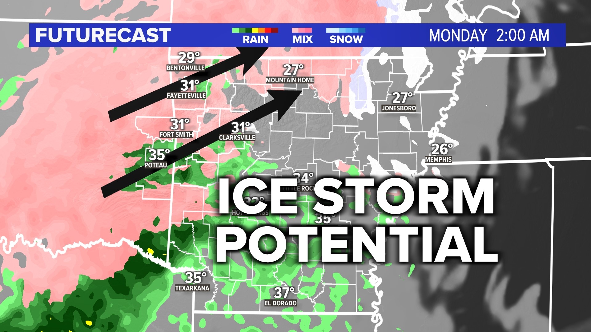 Arkansas is preparing for another wintry system this time bringing Ice