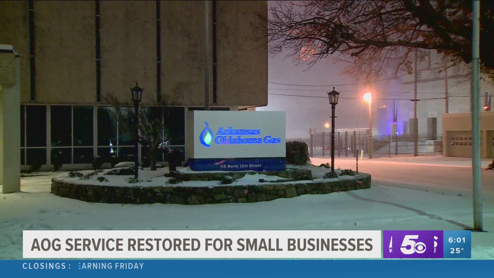 AOG service restored for small business in Fort Smith