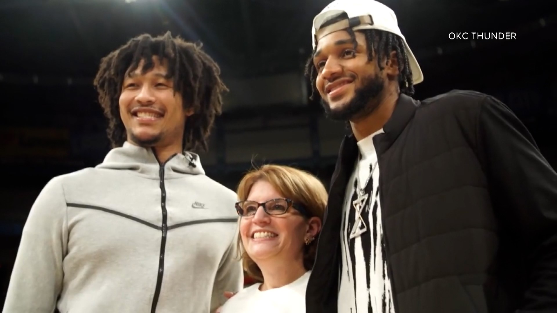 A few nights ago, Isaiah Joe and Jaylin Williams were reunited with Northside teachers and staff at a game in OKC.