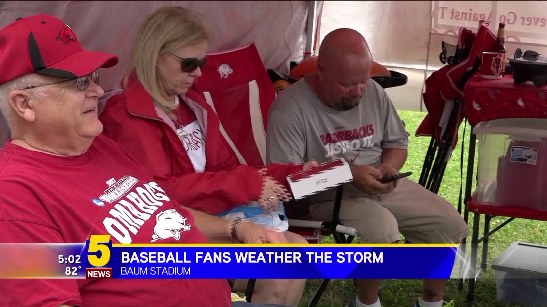 Fans Brave Storm