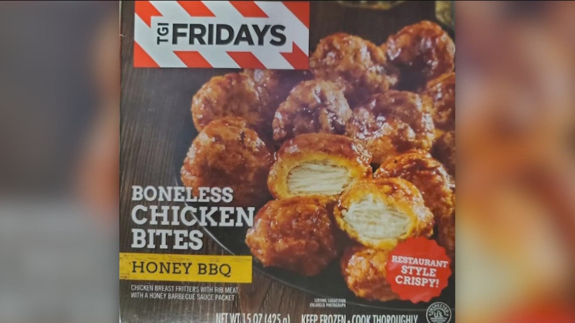 Simmons Foods is recalling some TGI Friday's boneless honey barbeque chicken bites due to possible contamination of clear hard plastic.