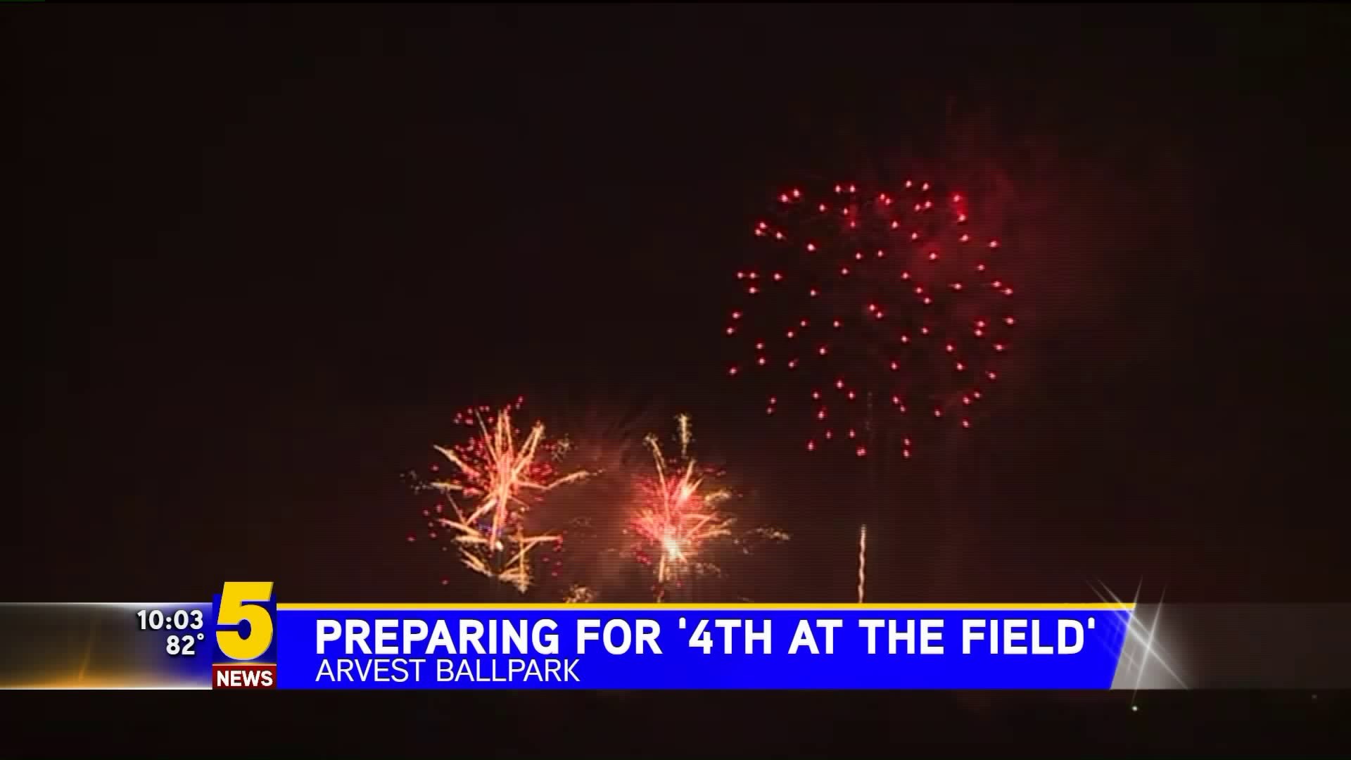 Preparing for "4th at the Field" at Arvest Ballpark