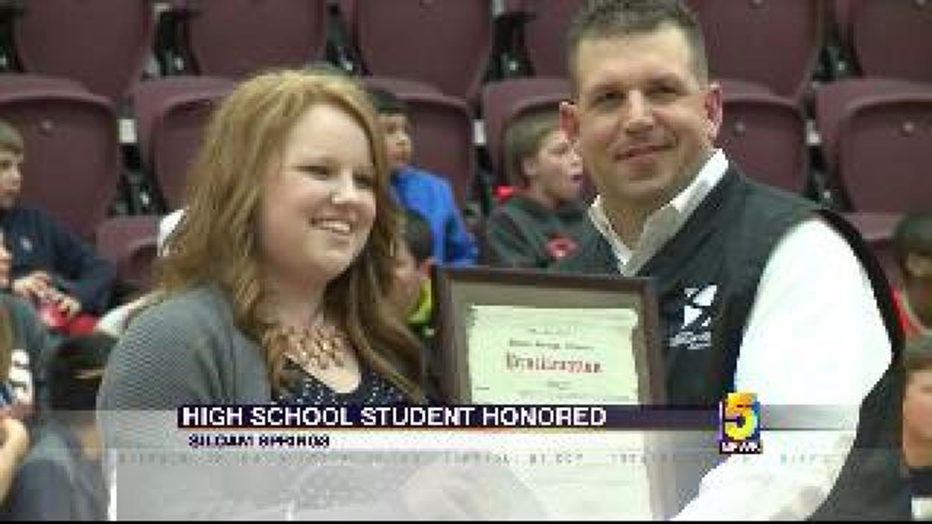 High School Student Honored