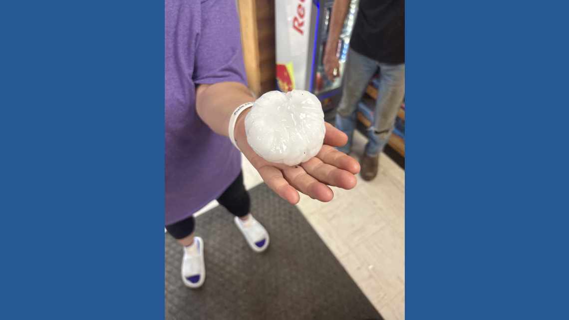Photos: Tennis ball-sized hail seen in Arkansas, Oklahoma during thunderstorms