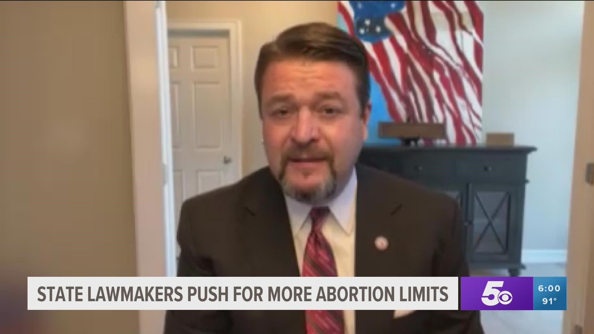 Senator Jason Rapert and the National Association of Christian lawmakers are pushing for legislation to prohibit the crossing of state lines to receive abortions.