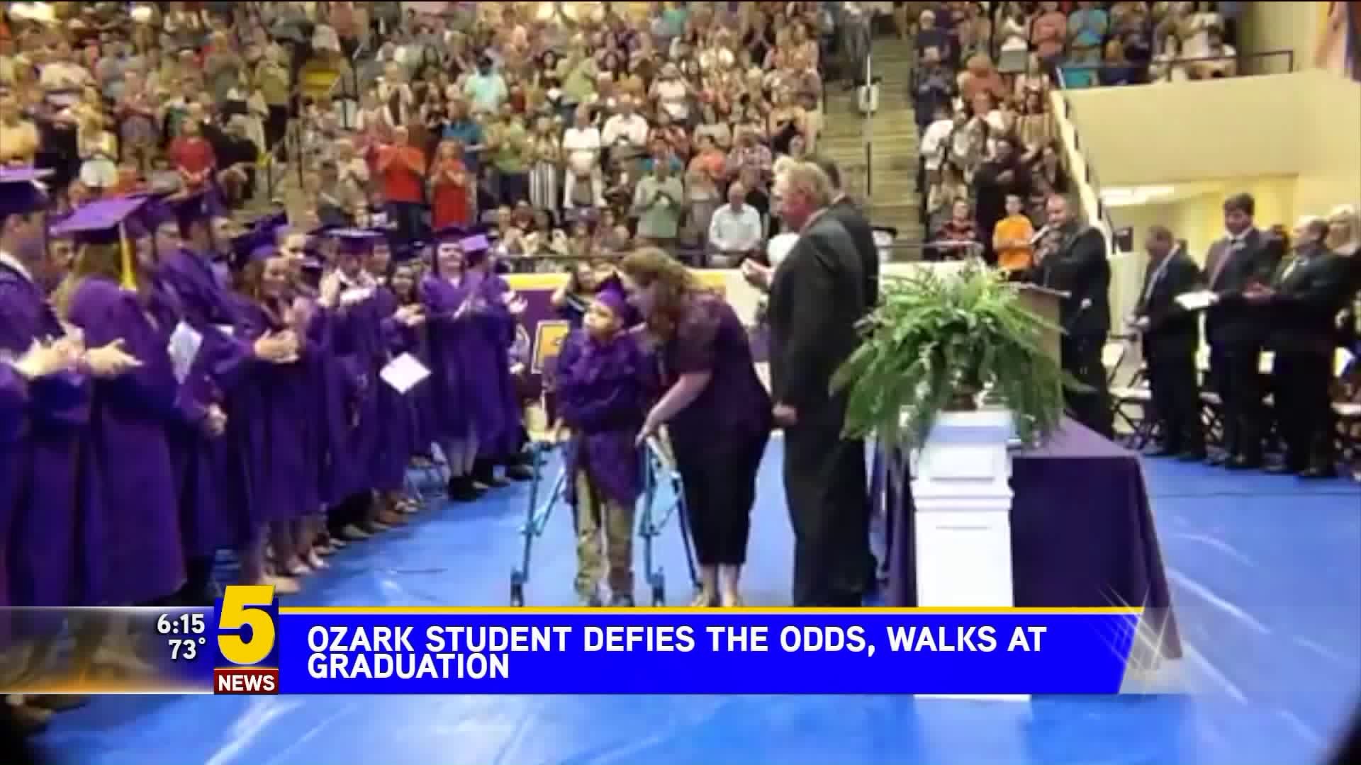 Special Needs Student Walks At Graduation
