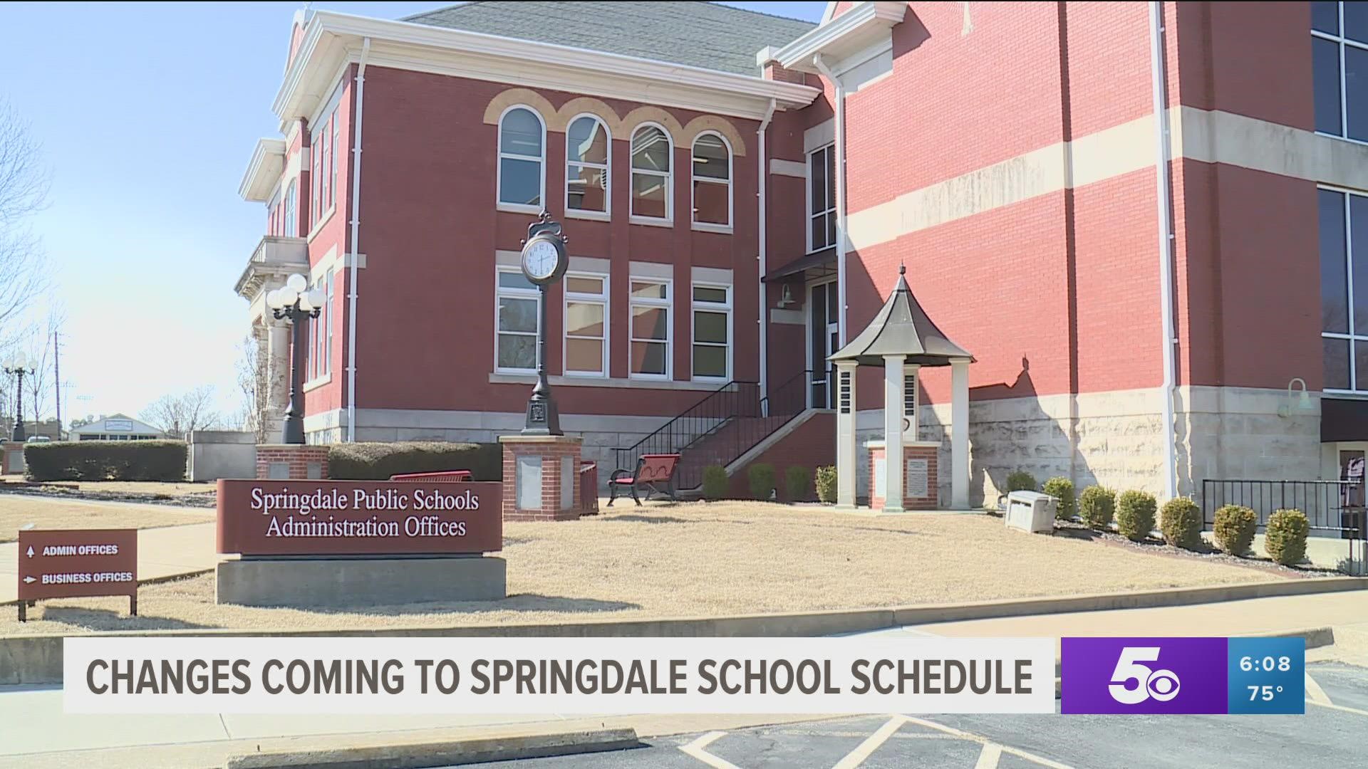 springdale-school-board-votes-on-early-release-wednesday