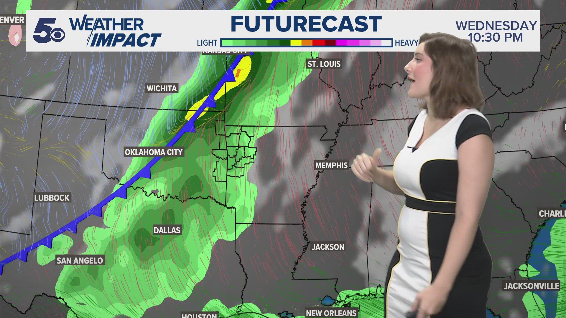 Temperatures are climbing early this week, but a cold front is poised to drop across the area by Thursday. Rain showers build through the middle of the week.