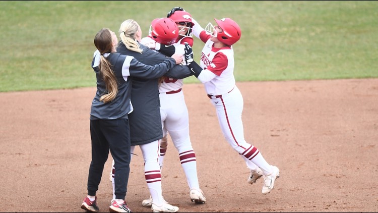 Arkansas, Delce Overpower Drake in Run-Rule Victory