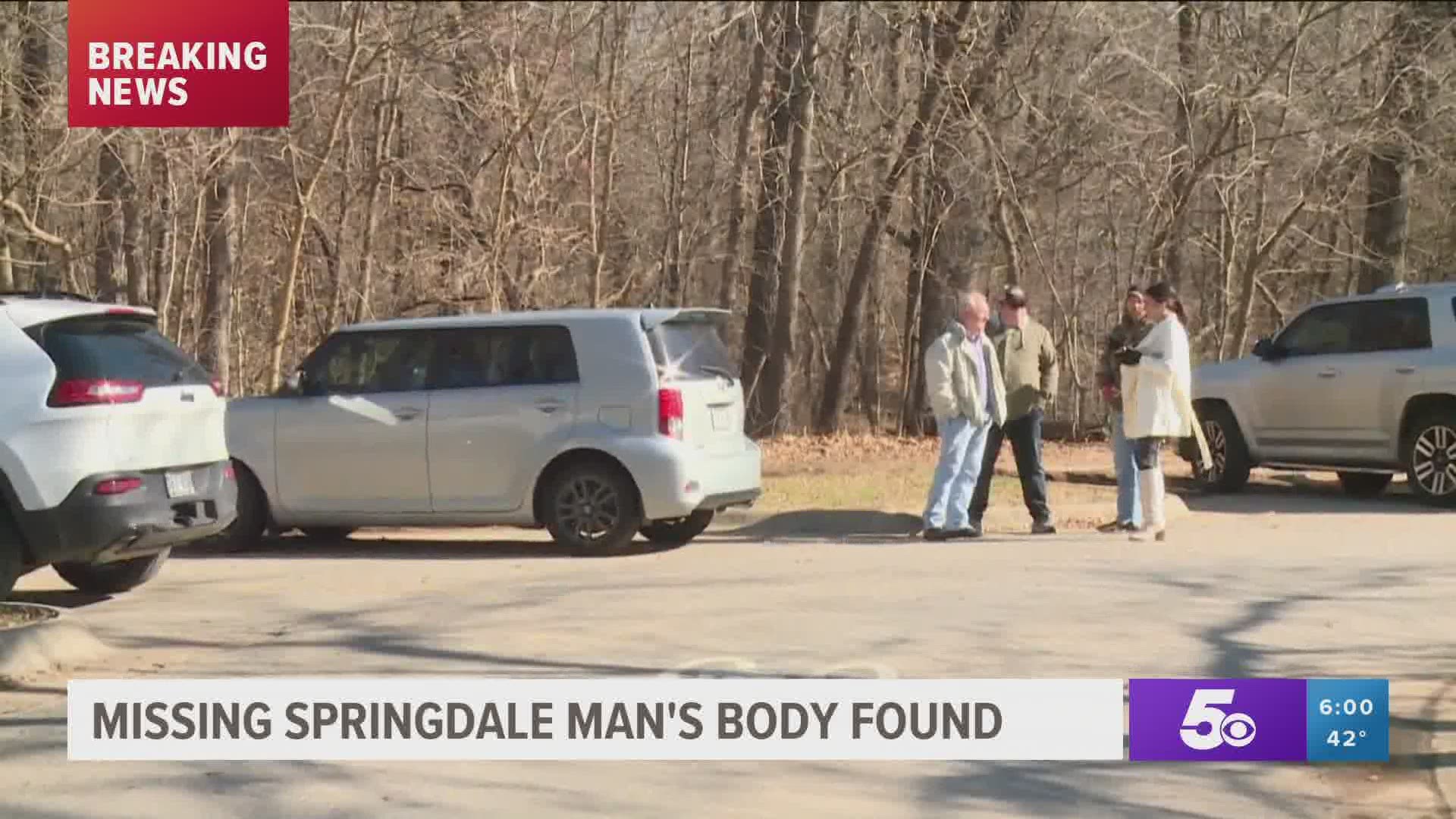 Missing Springdale man's body found in Lake Fayetteville