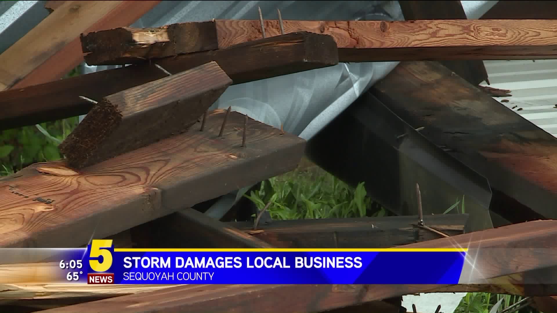Storm Damages Local Business