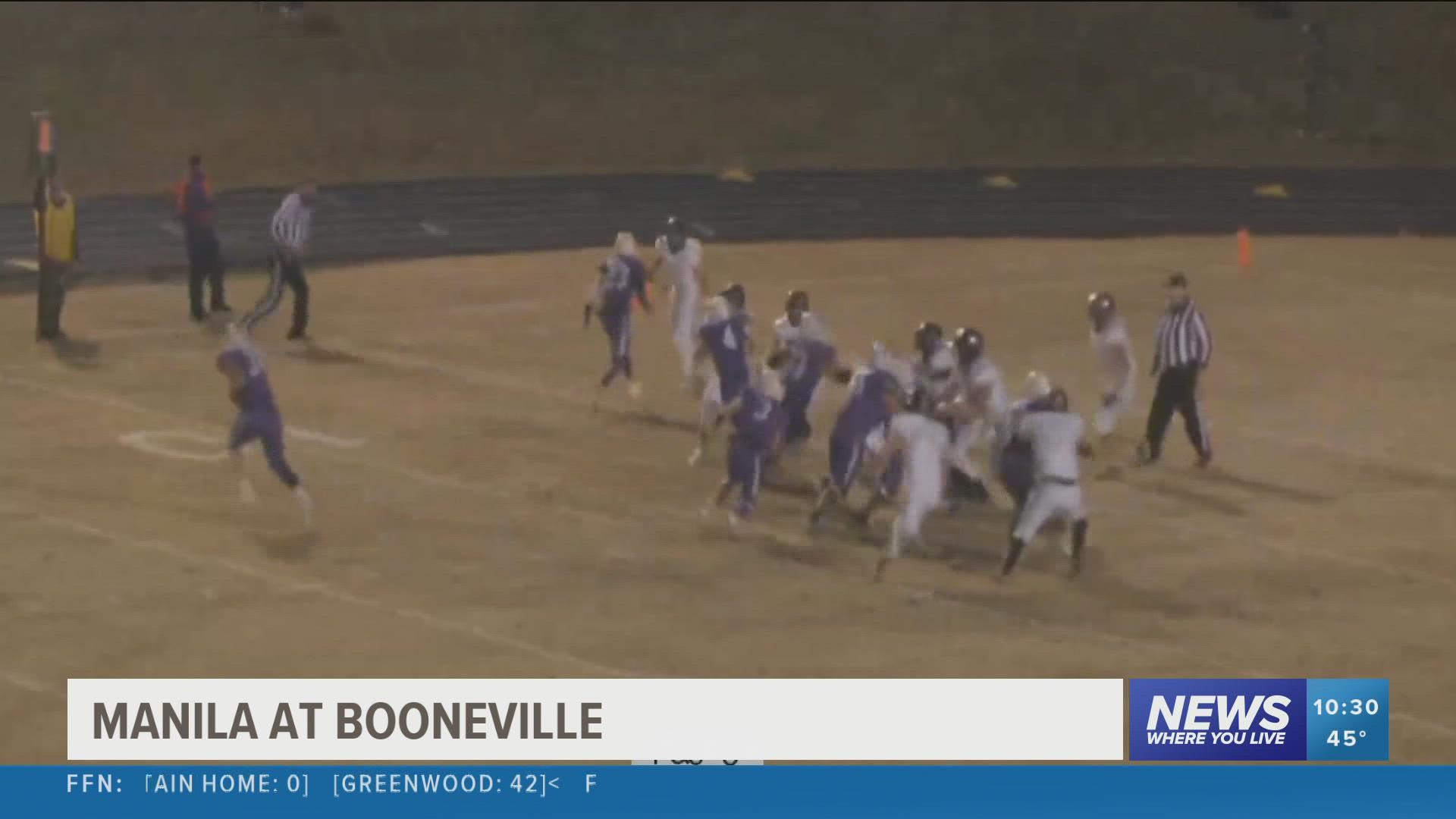 Booneville gets a decisive win over Manila in the playoffs.