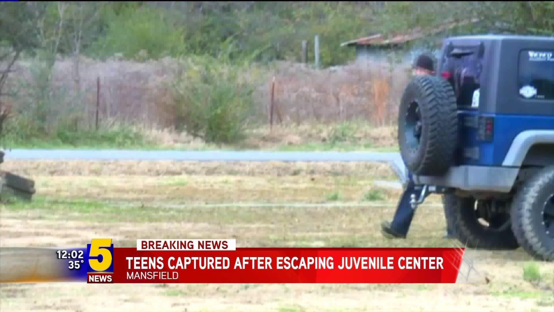 Teens Captured After Escaping Treatment Center