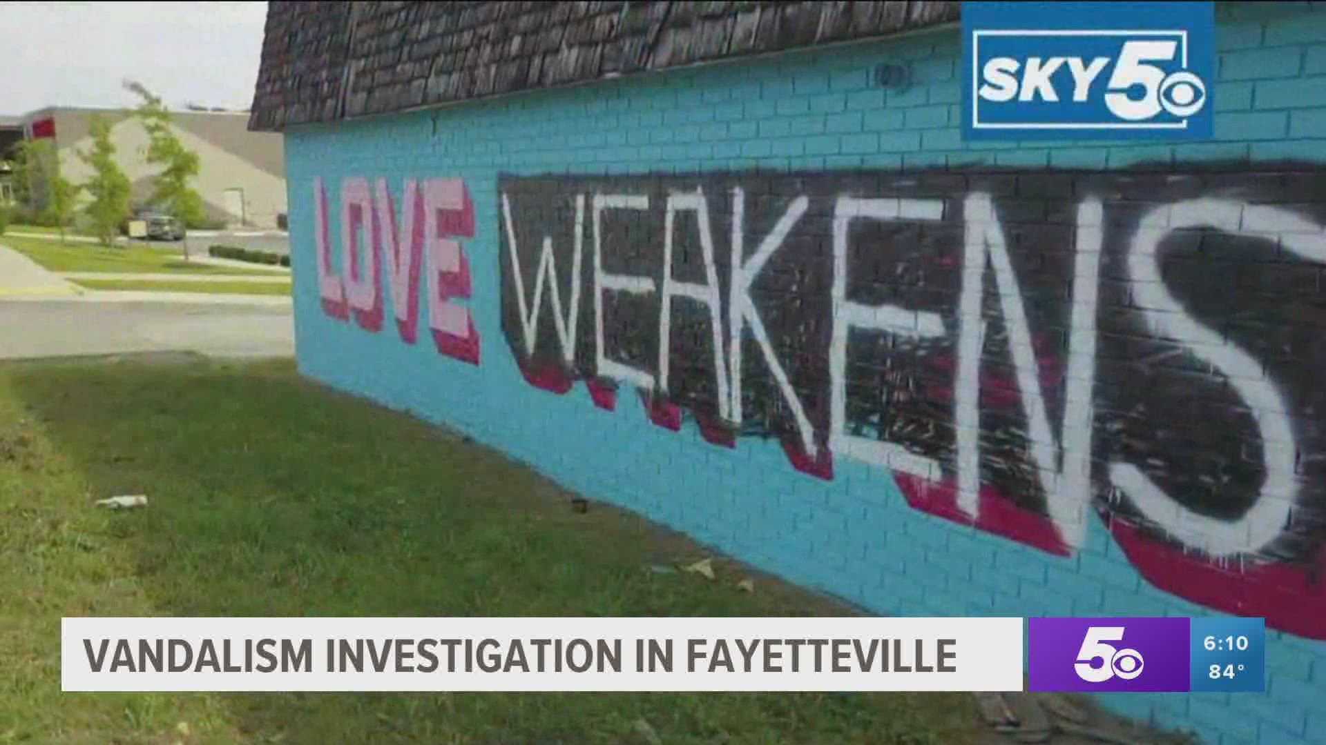 A message of unity in Fayetteville was vandalized overnight, and a white supremacy slogan has been placed on the same building. https://bit.ly/3mpQNAr