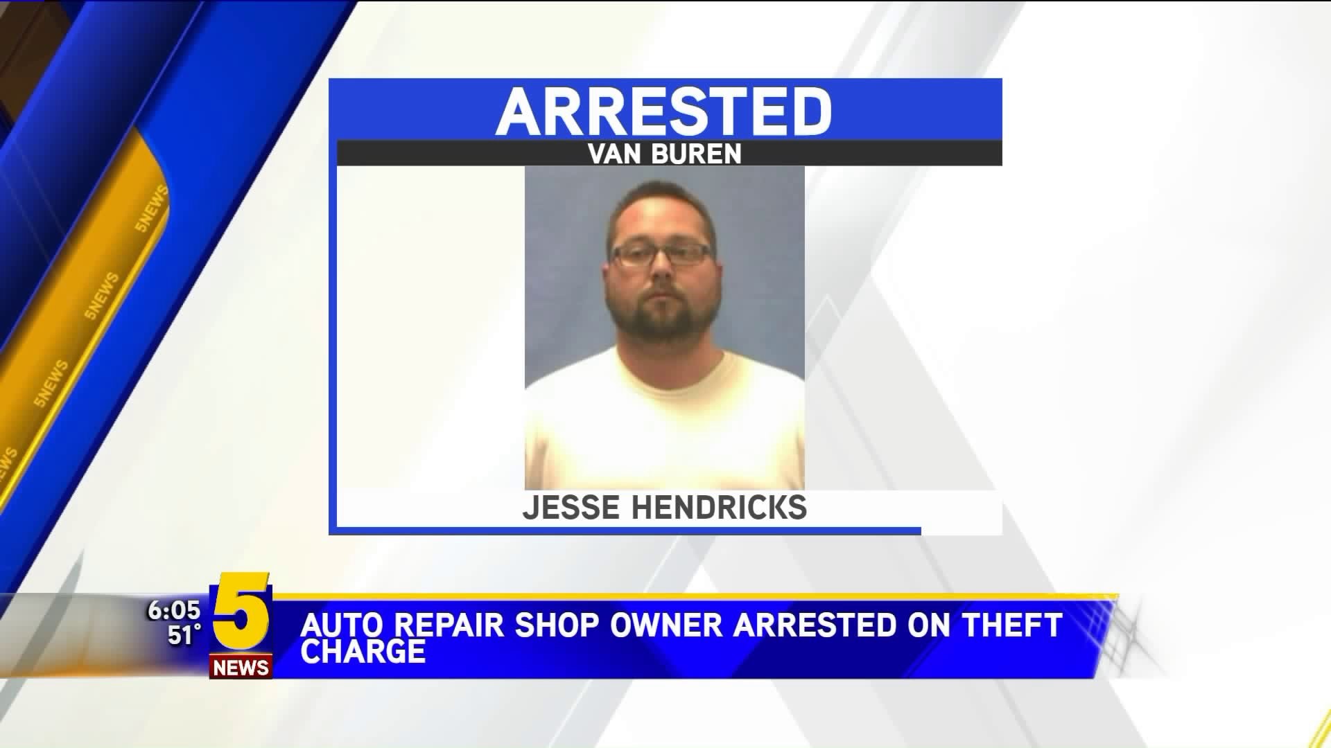 Auto-Repair Shop Owner Arrested on Theft