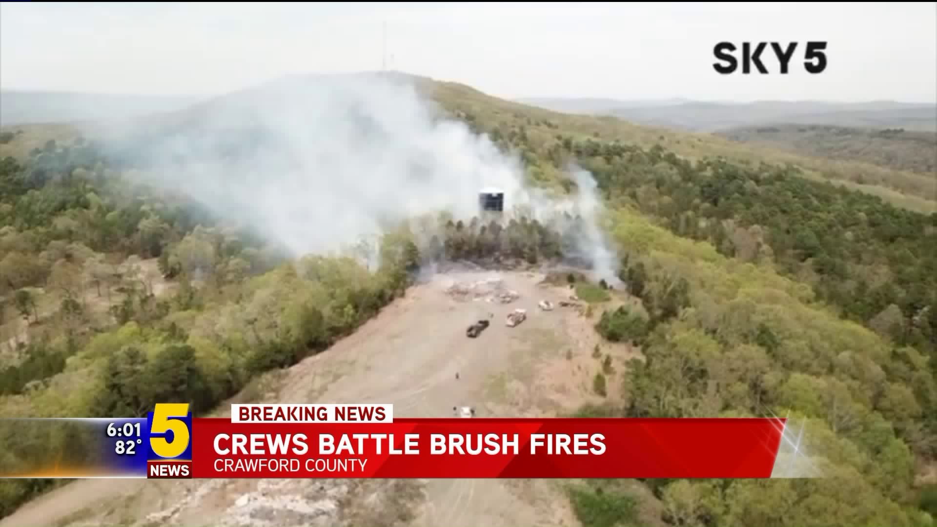Crews Battle Crawford County Brush Fires