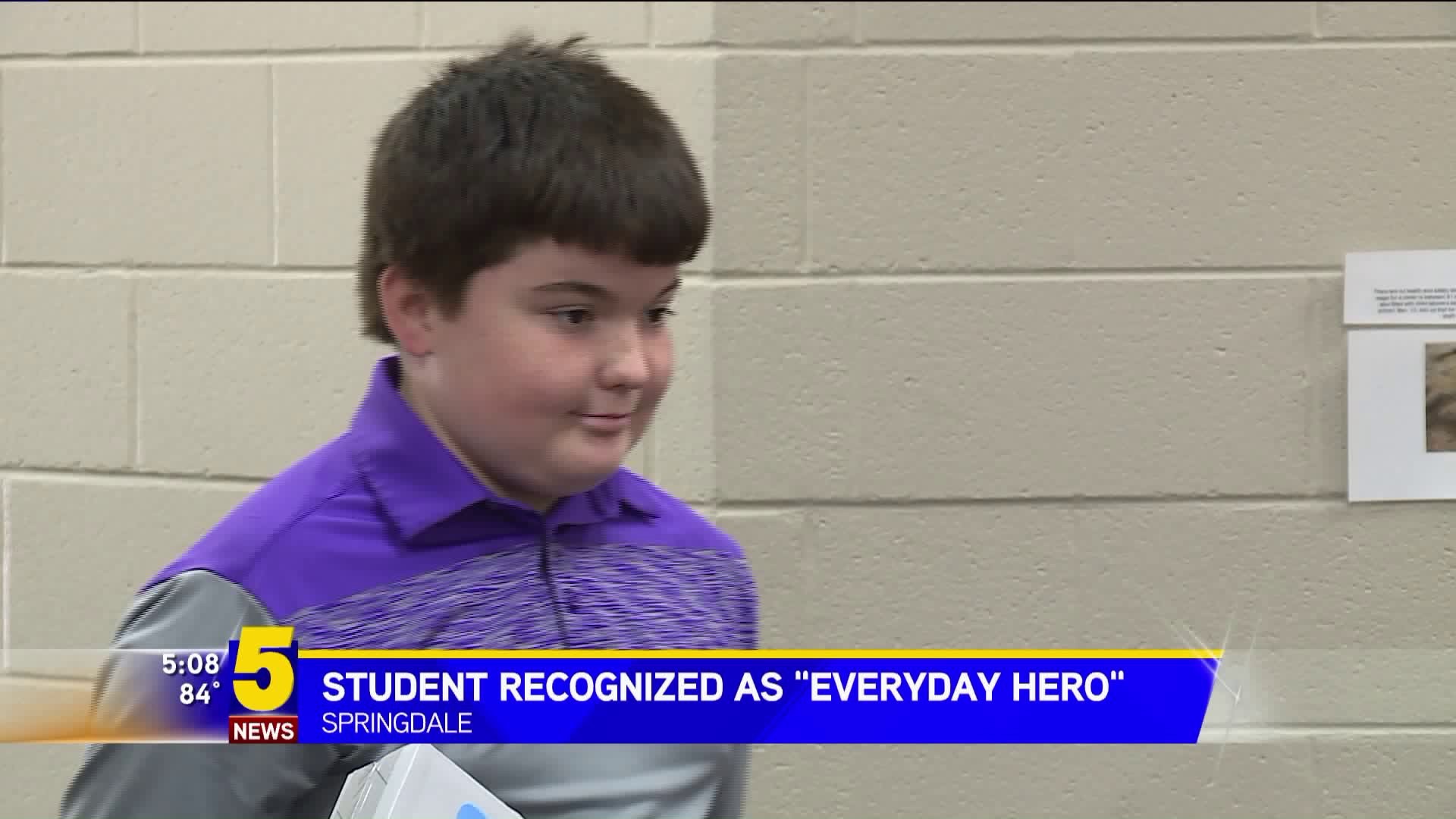 Student Recognized As "Everyday Hero"