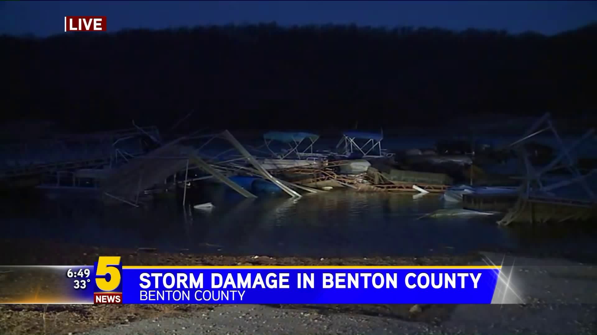 Storm Damage At Hickory Creek Marina