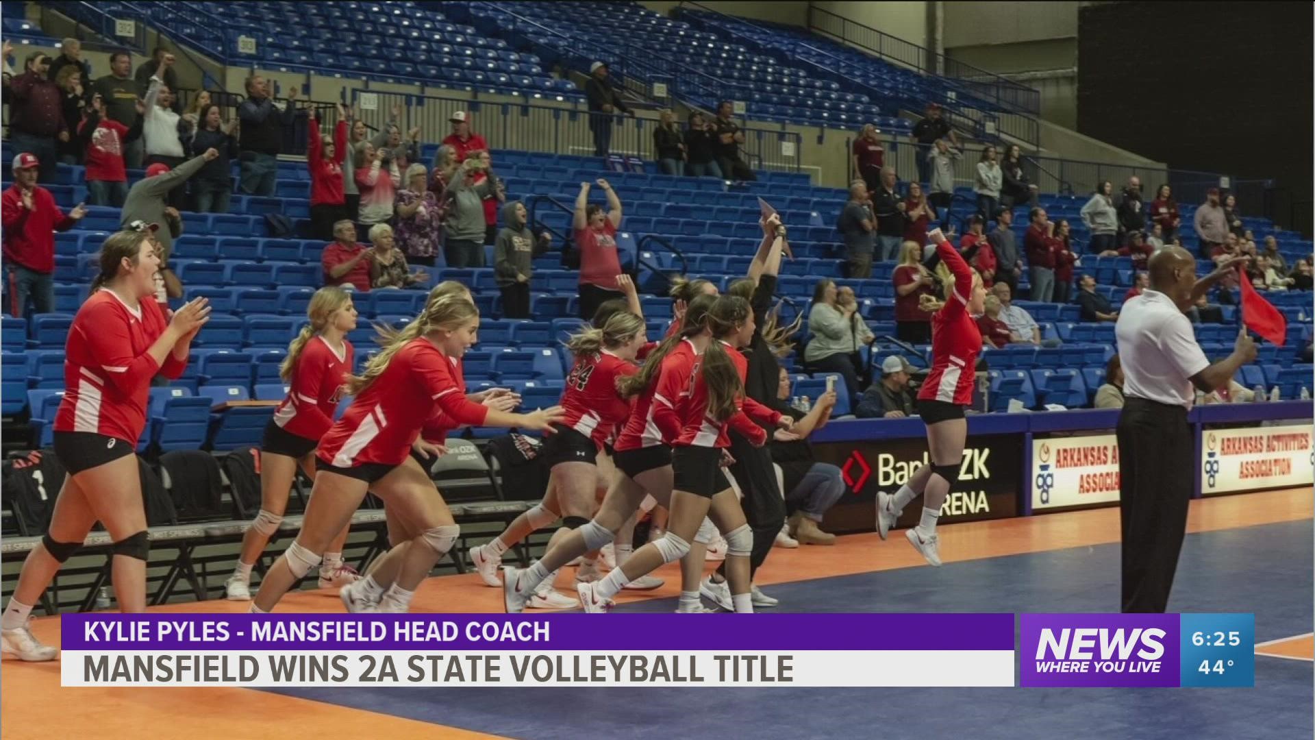 Coach Kylie Pyles' team captured it's second straight 2A title over Halloween weekend in Hot Springs.