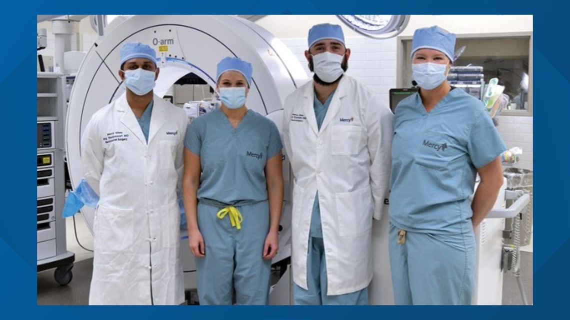 Mercy neurosurgeons in Rogers use new equipment.