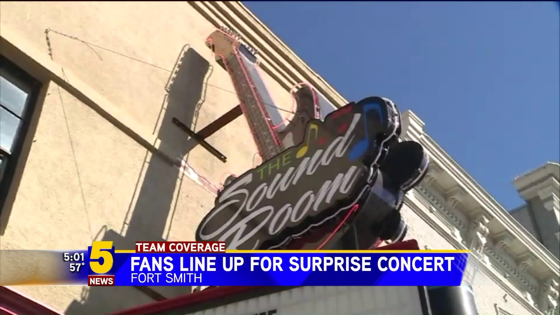 Fans Line Up For Surprise Concert