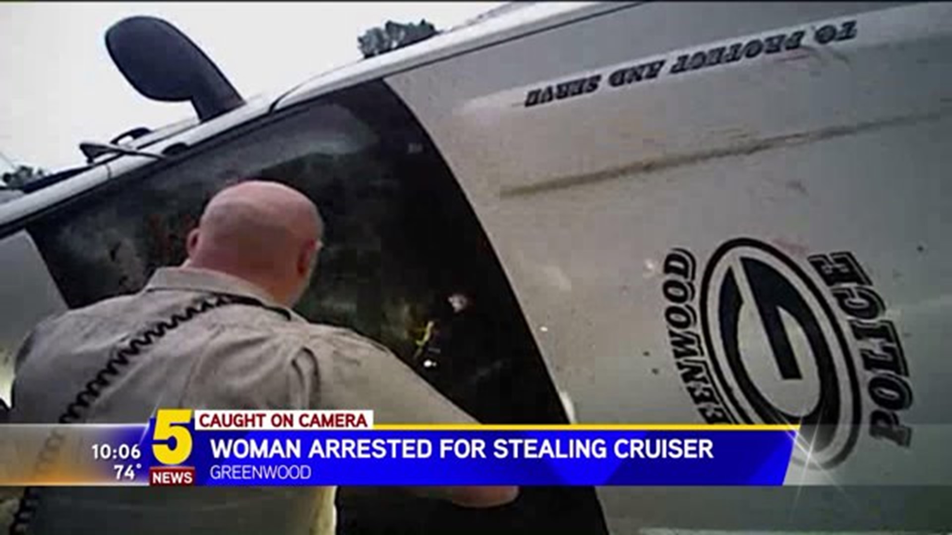 Woman Steals and Crashes Police Vehicle