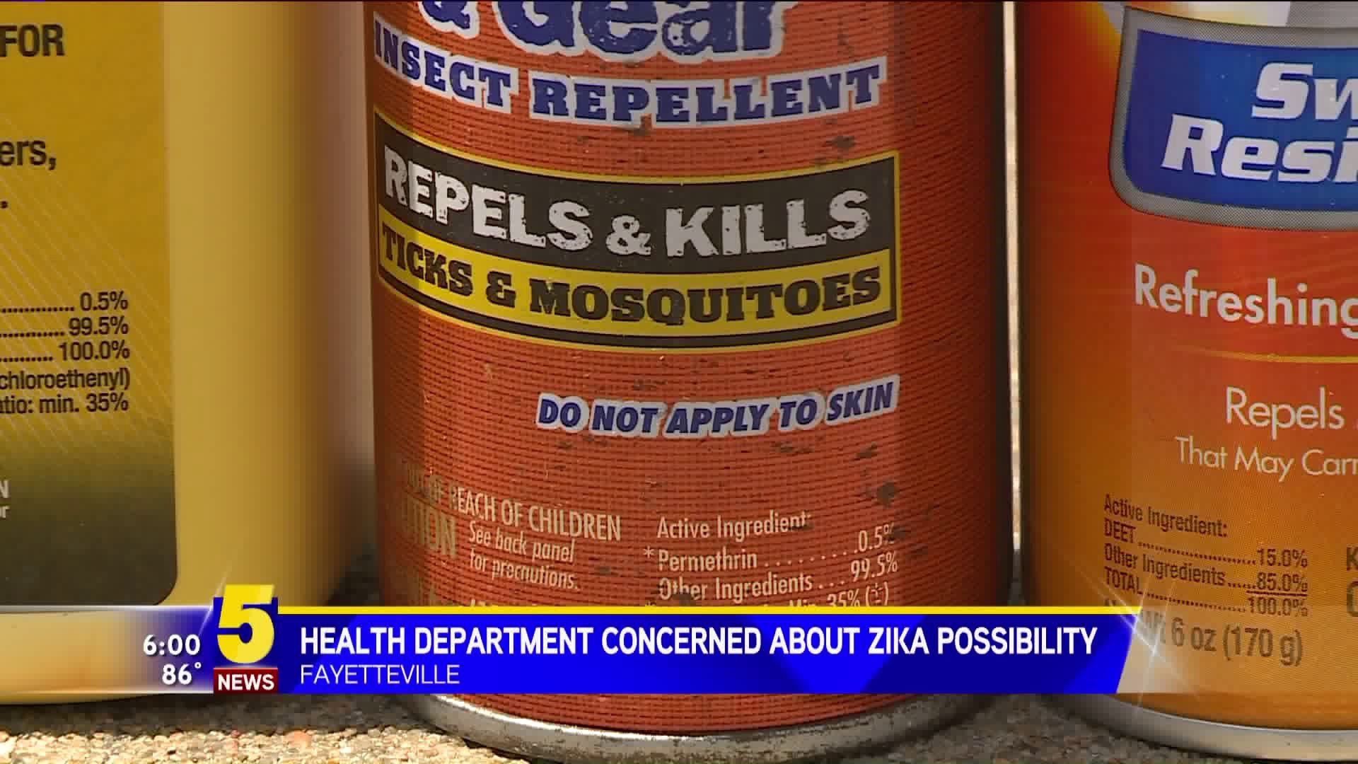 Health Department Concerned About Zika Possibility