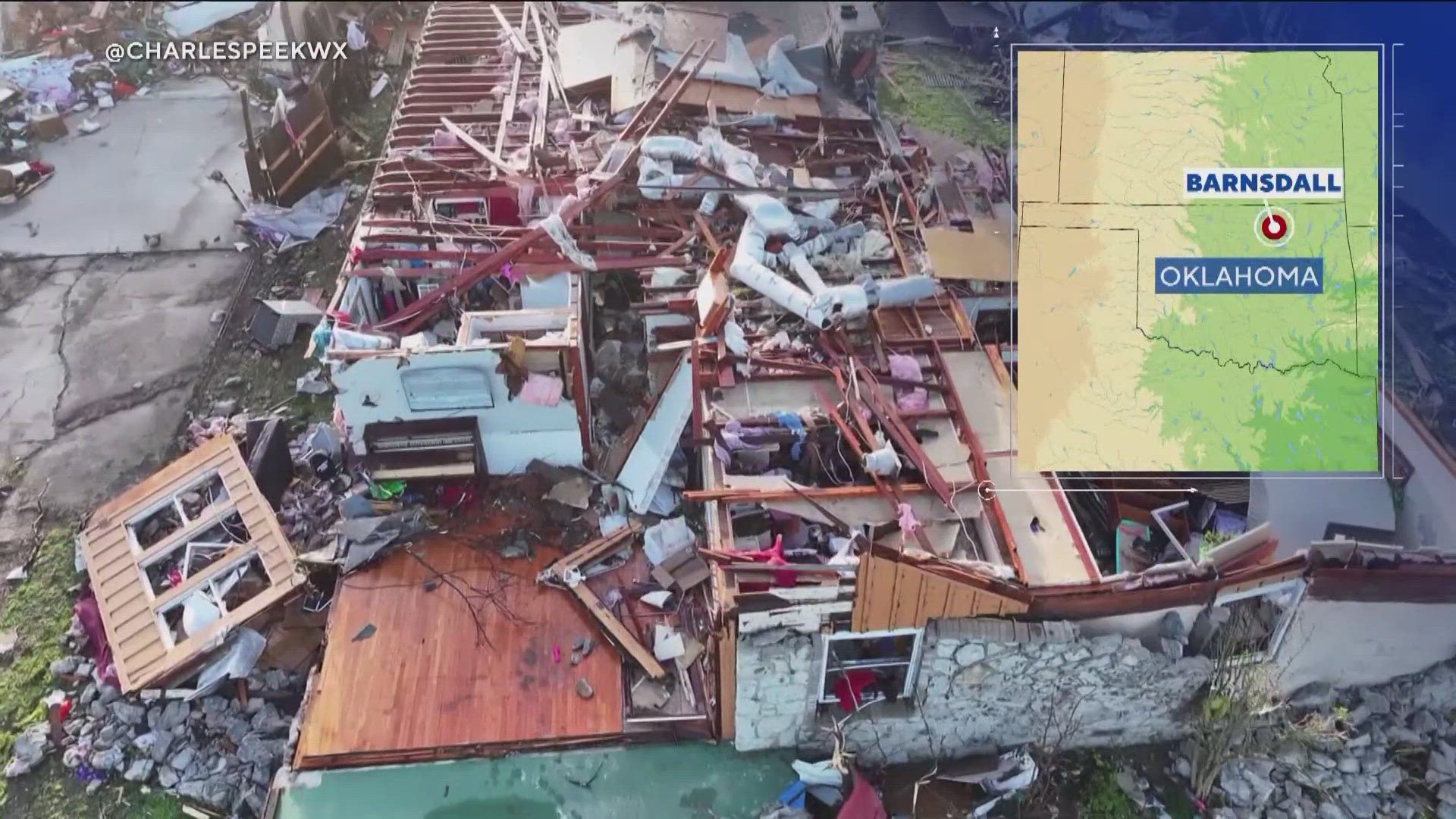 View the footage of the tornado aftermath in Oklahoma.