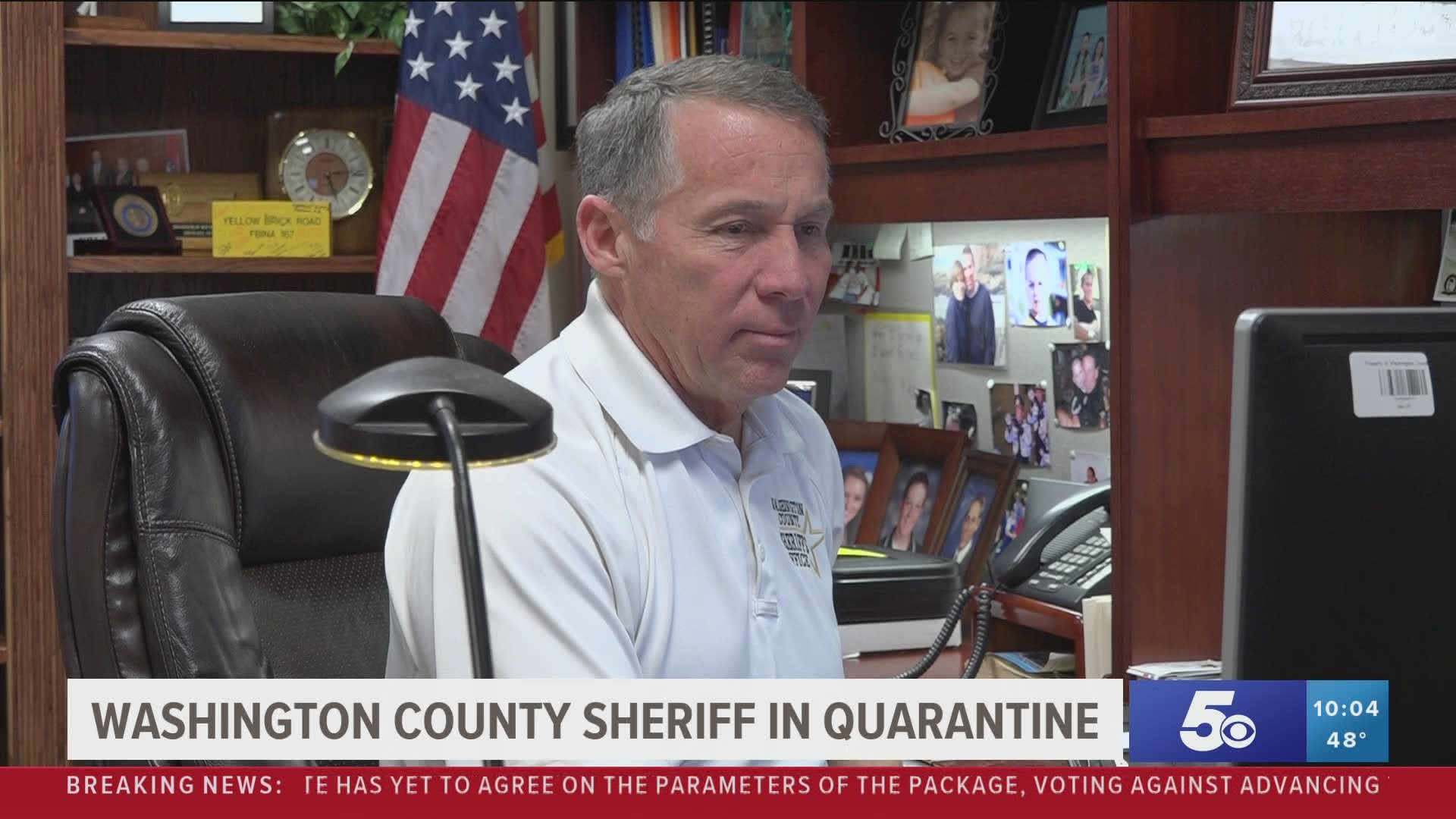 Washington County Sheriff self-quarantines after son tests presumptive positive for COVID-19