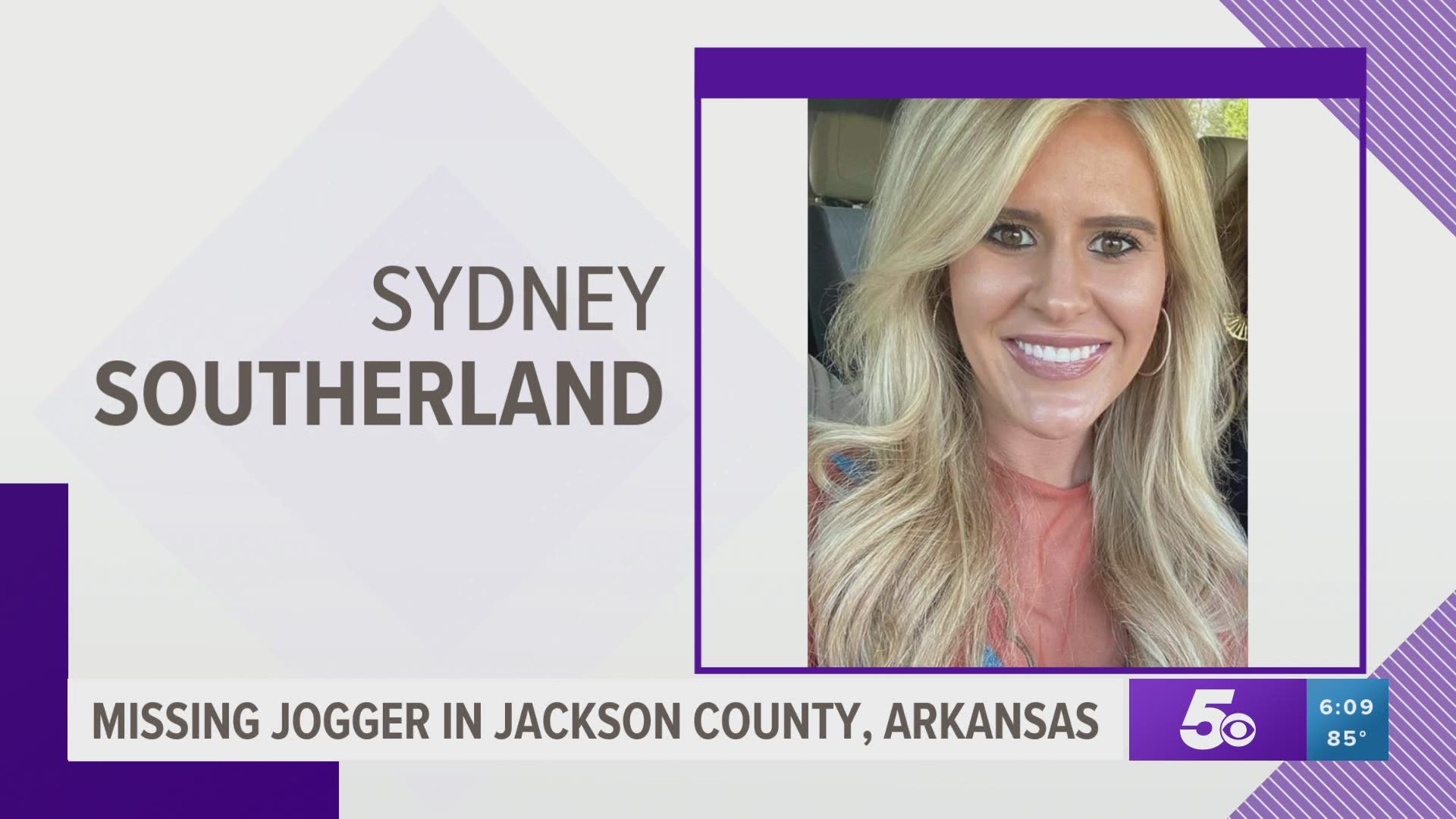 Sydney Southerland was last seen after leaving for a jog at around 3 p.m. in the area of State Hwy 18 between Newport and Grubbs. https://bit.ly/34ivzhi
