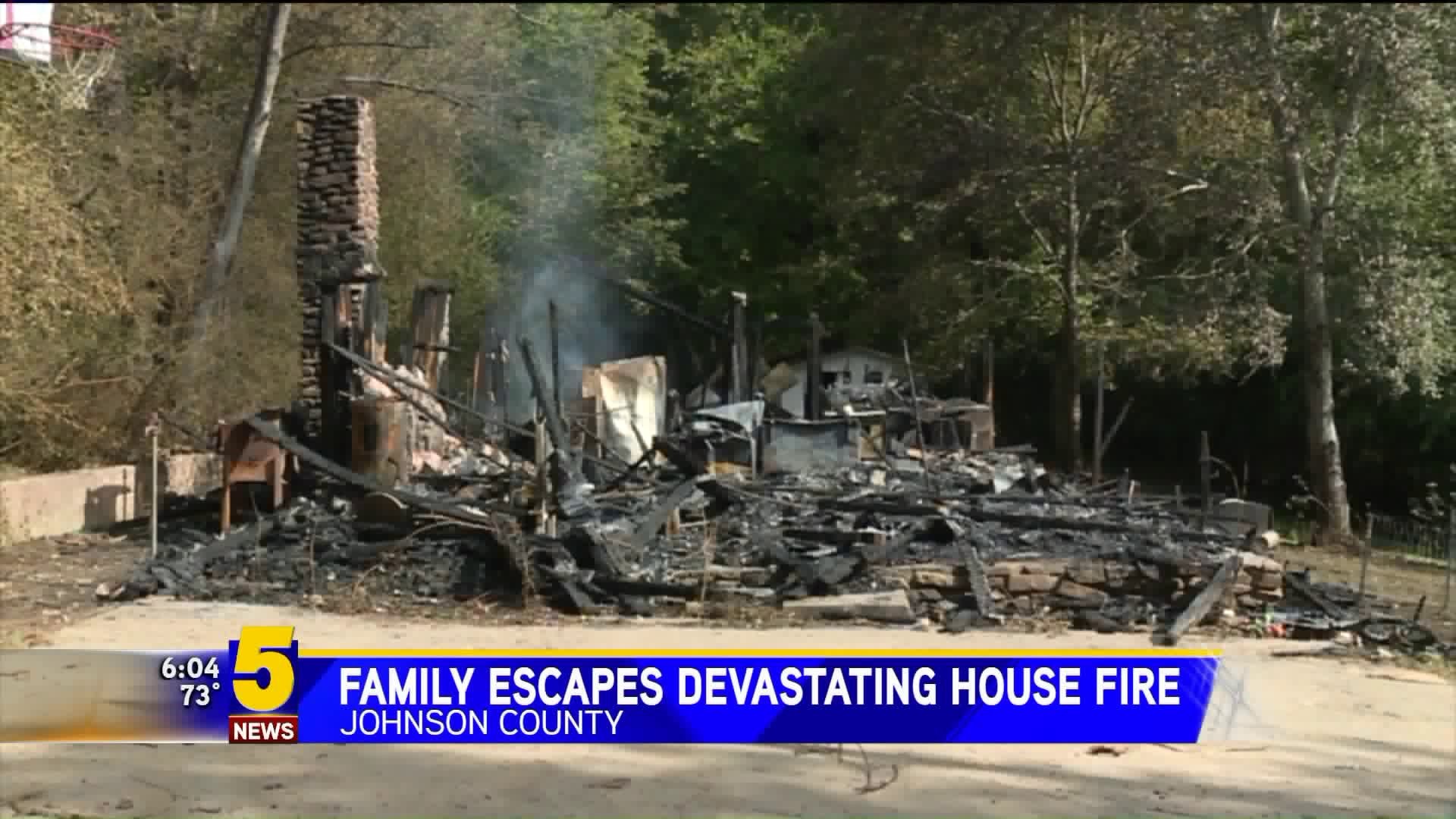 Family Escapes Devastating House Fire