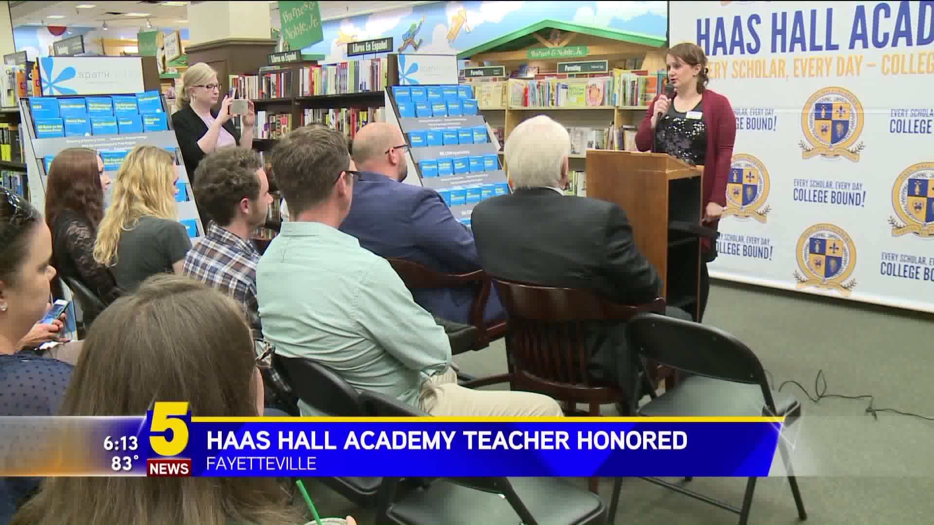 Haas Hall Academy Teacher Honored