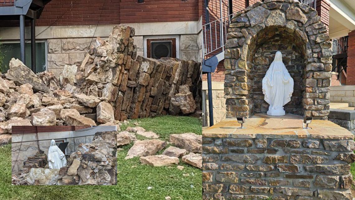 Historic grotto at St. Boniface School in Fort Smith restored