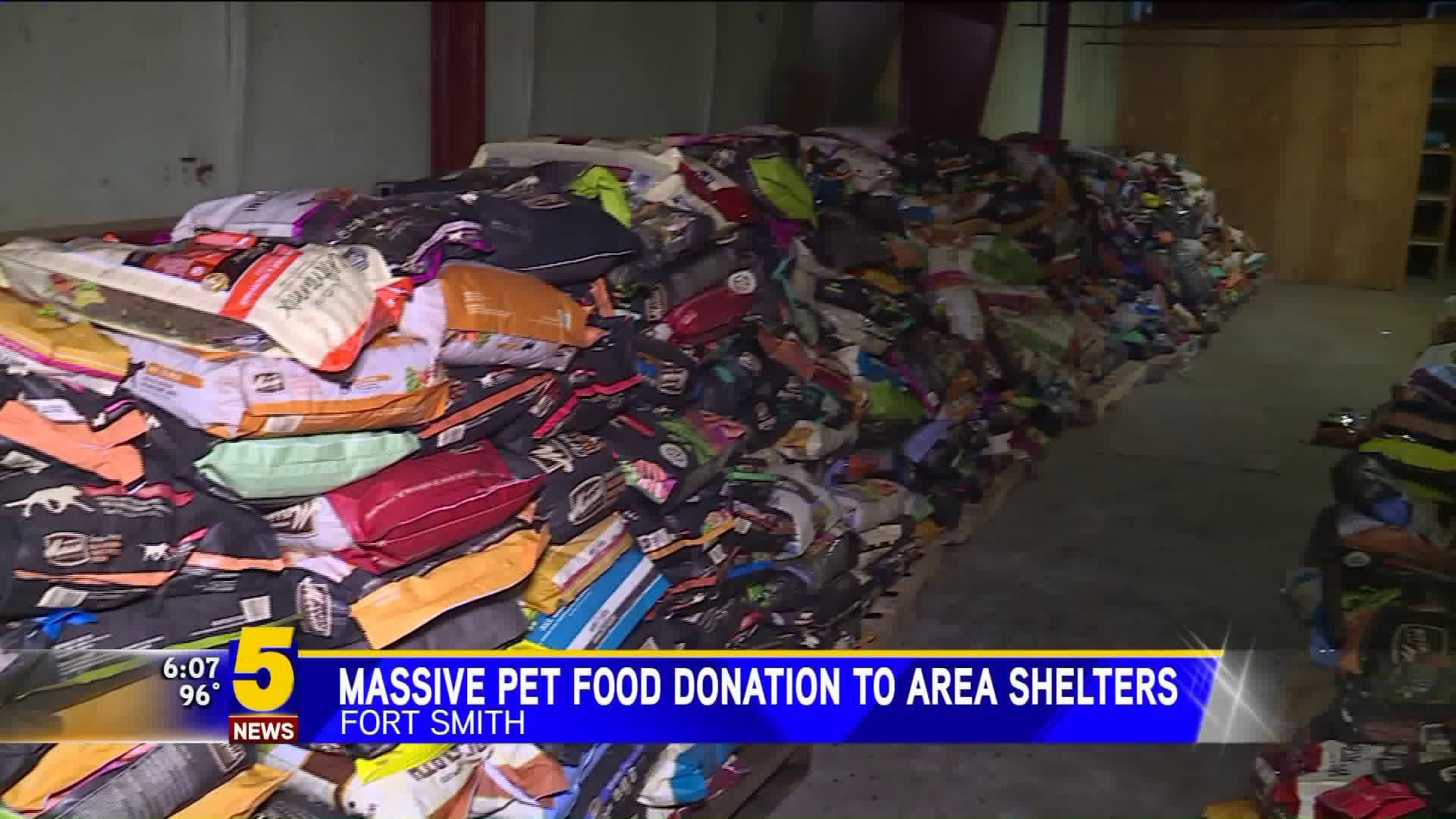 Massive Pet Food Donations To Area Shelters